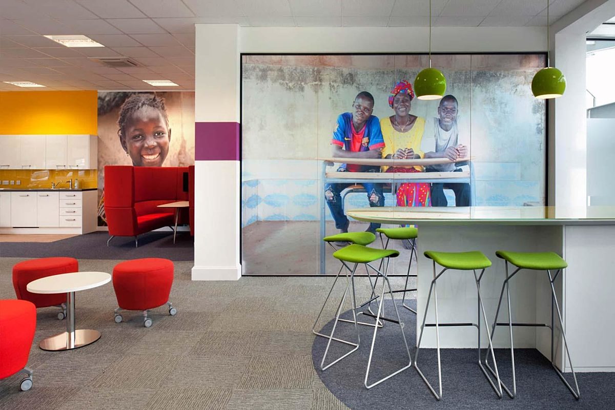 Sightsavers office communal space fit out