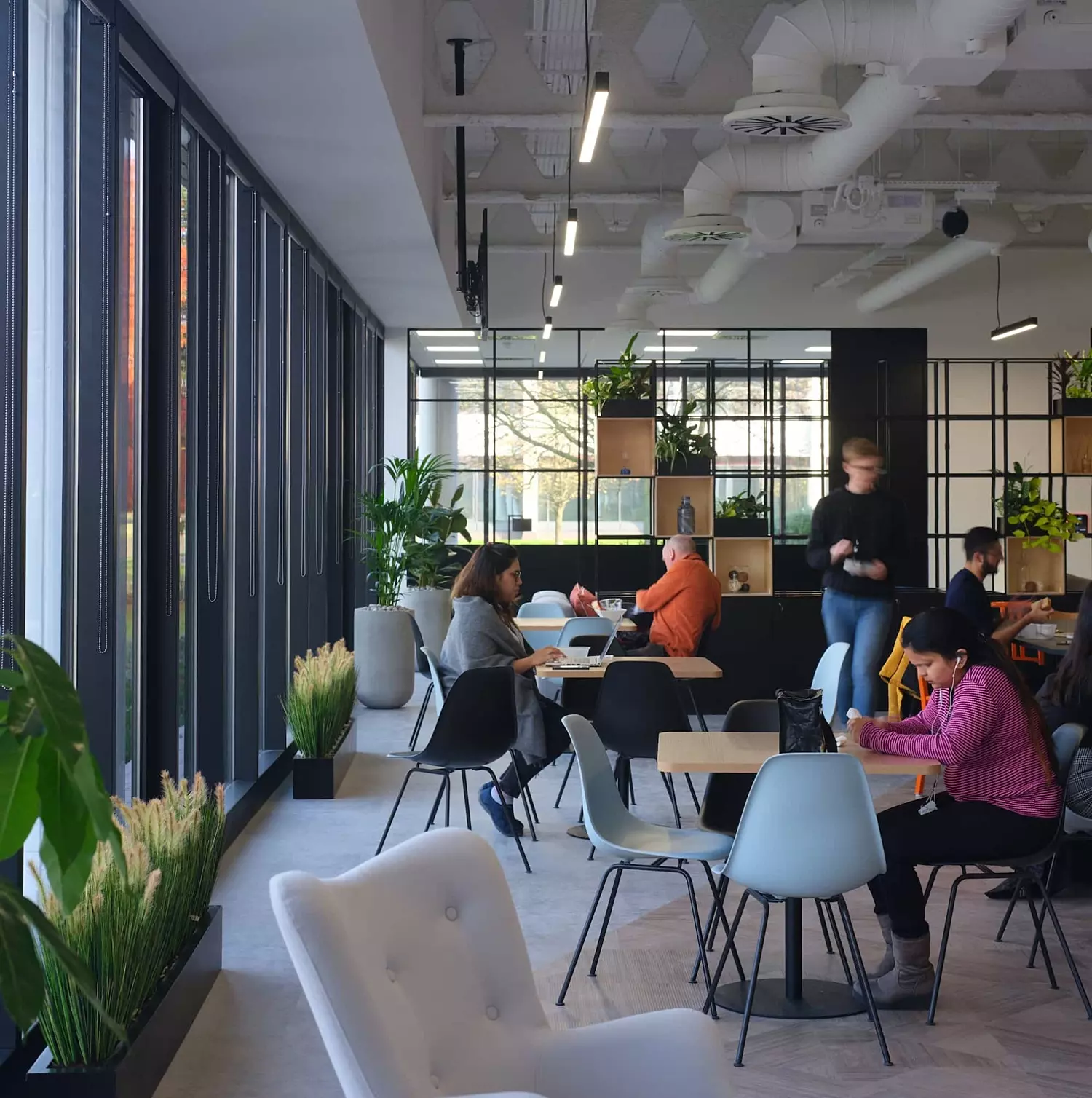 Office breakout area designed for balance