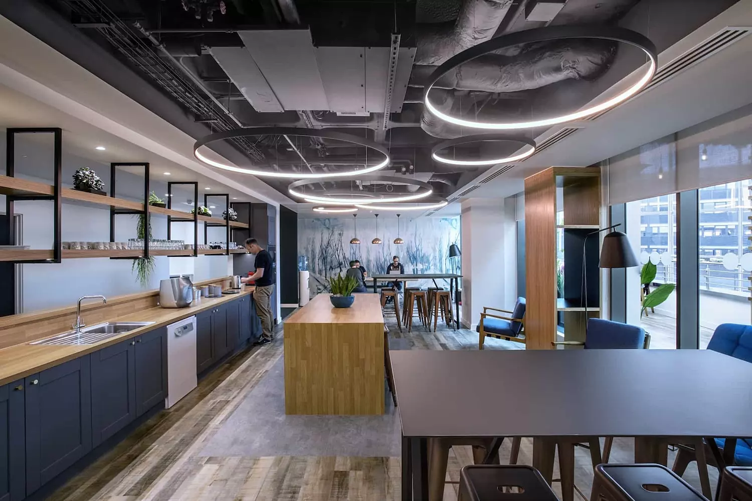 Office kitchen for balanced workplace