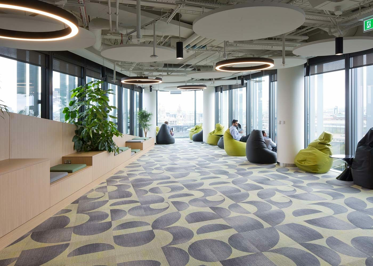 Modern breakout space designed for staff wellbeing