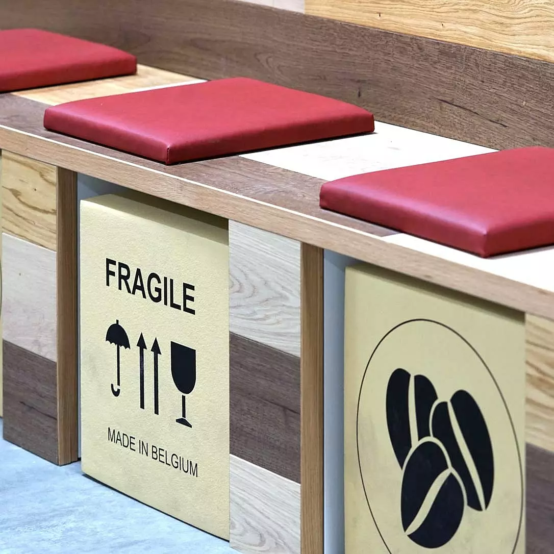 Fun office seating area at Costa Coffee's Basildon office