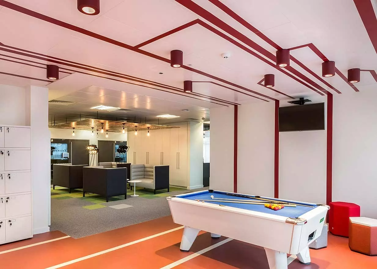 Fun breakout and games area for staff