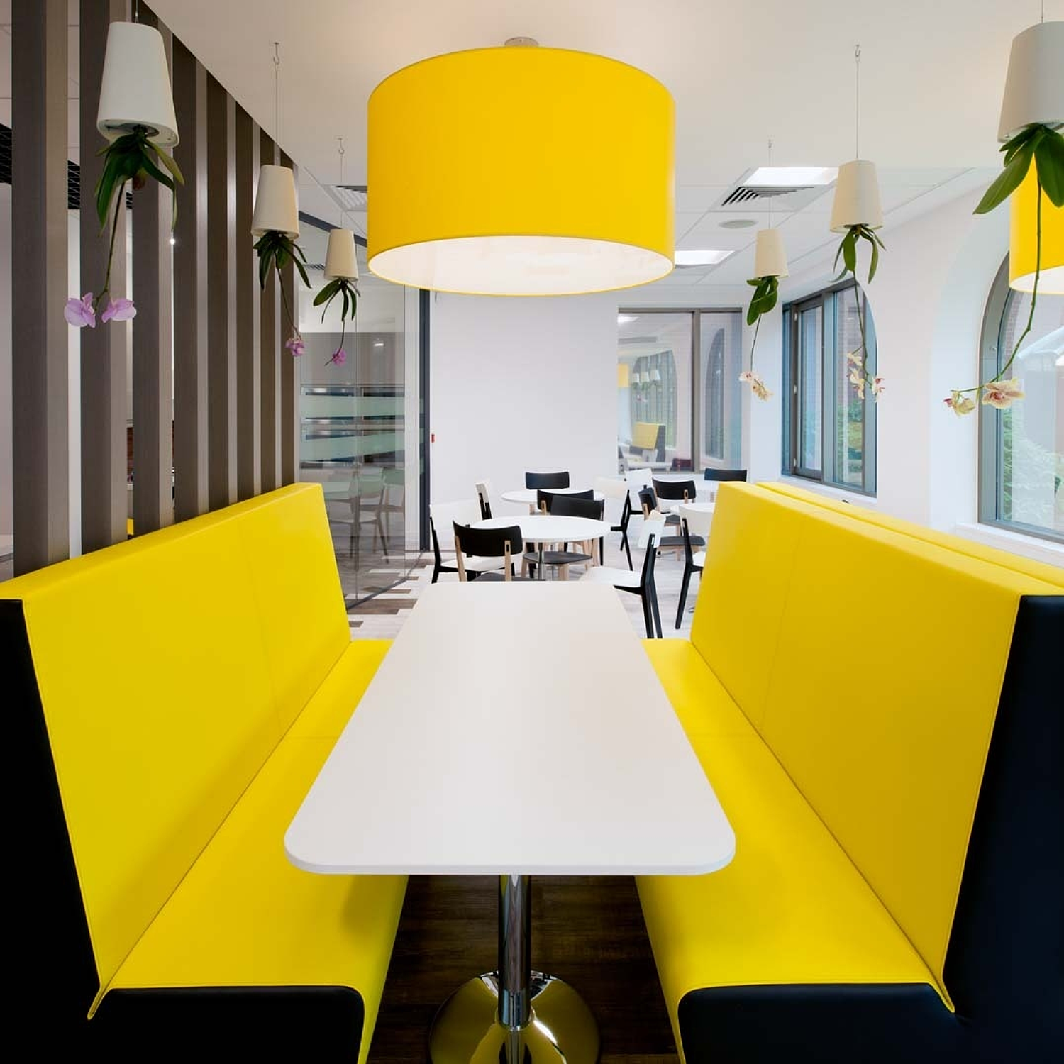 Suez's brightly coloured staff breakout space