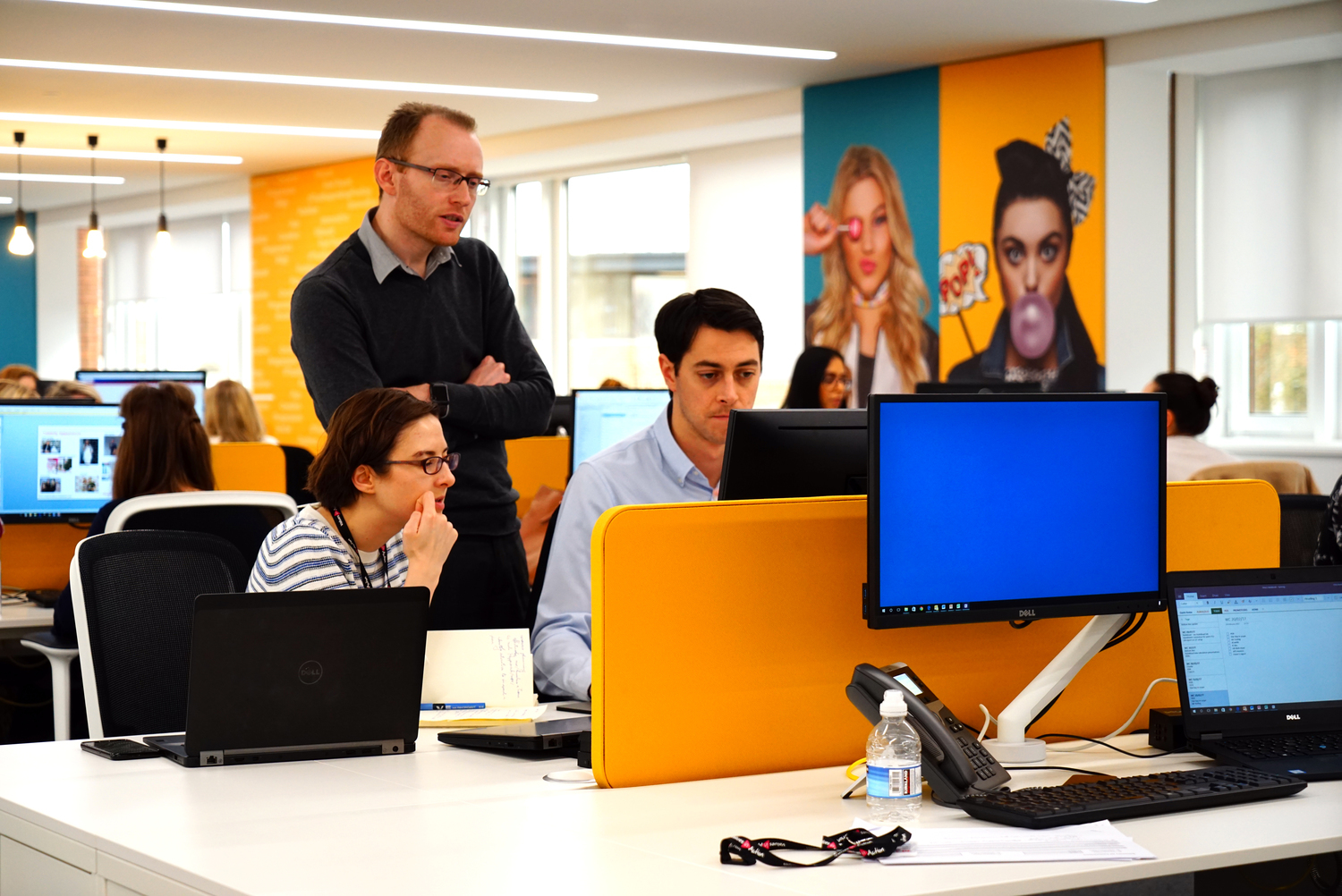 Open plan office design at Superdrug